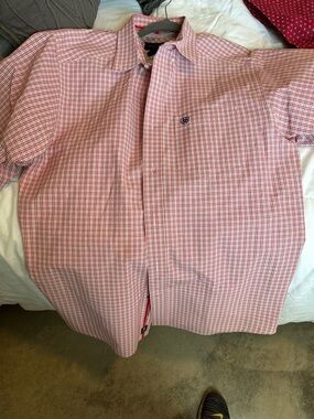 Ariat Pro Men's Red Check Button-Down Shirt